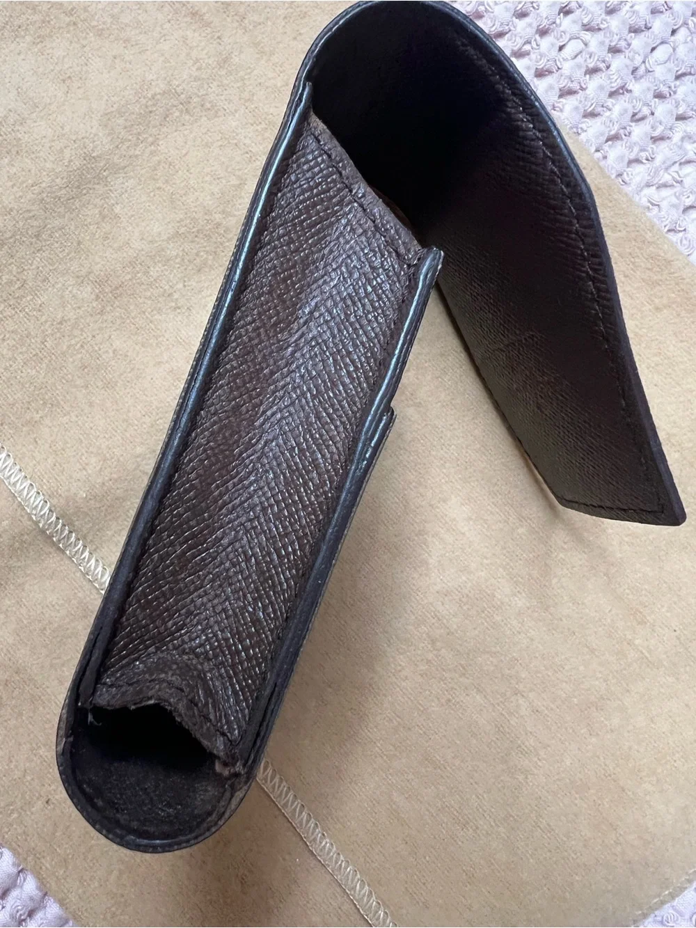 Louis Vuitton Canvas Damier Ebene Cigarette Case with Dustbag